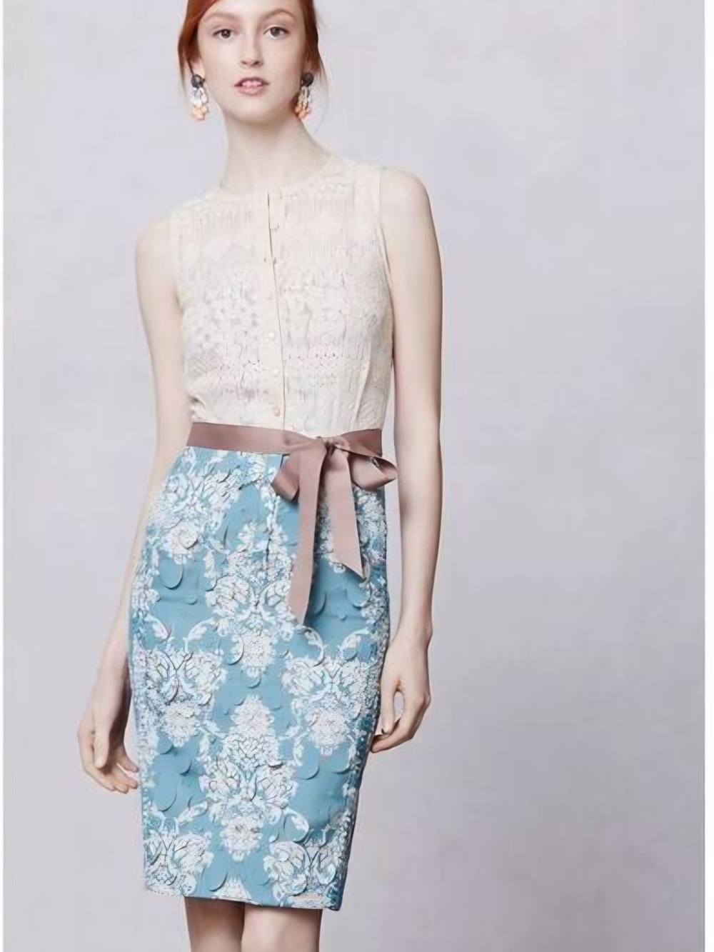 Byron Lars Fleur De Lys Lasercut Dress